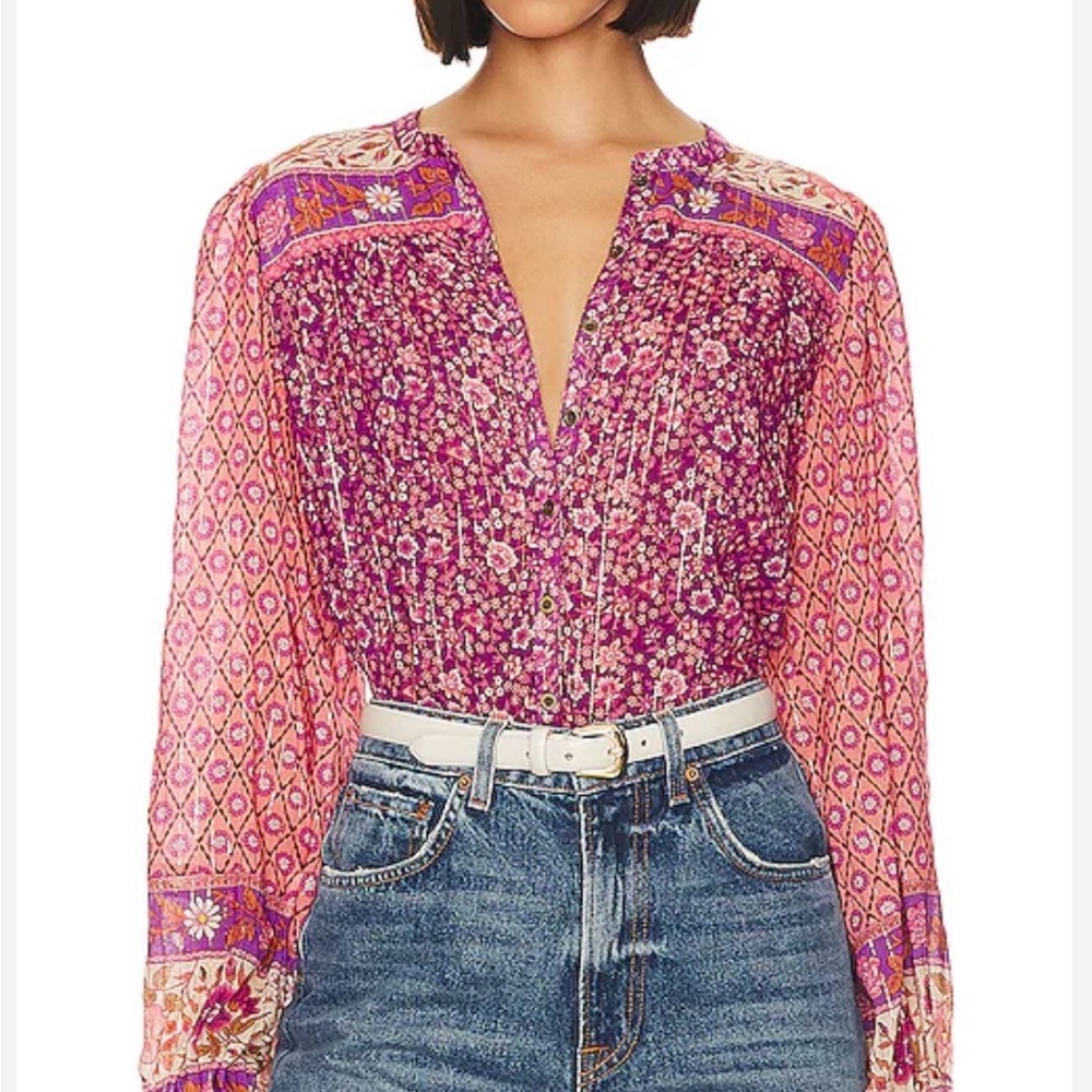 Spell Sienna fuchsia Floral Blouse